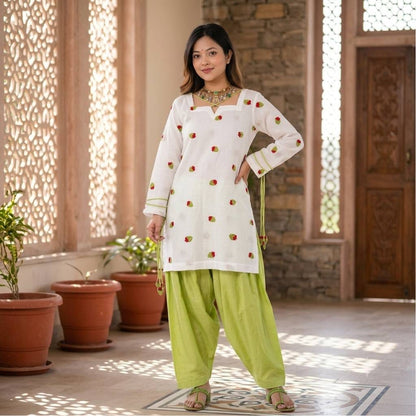 Designer Party Wear Look top with farshi salwar