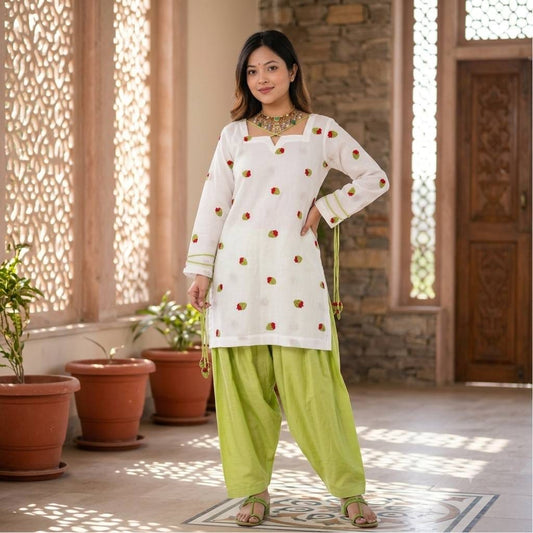 Designer Party Wear Look top with farshi salwar