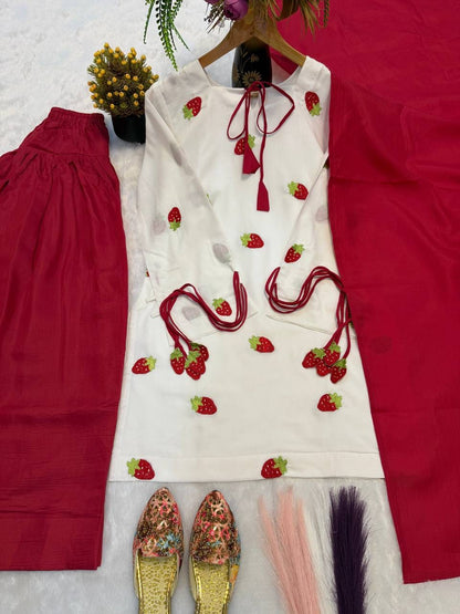 Designer Party Wear Look top with farshi salwar