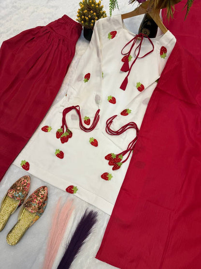 Designer Party Wear Look top with farshi salwar