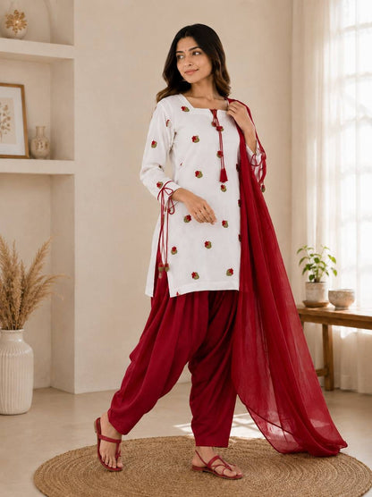 Designer Party Wear Look top with farshi salwar