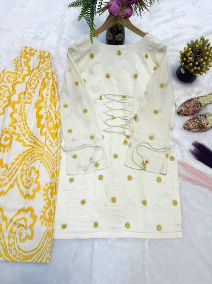 Designer Party Wear Look top with farshi salwar