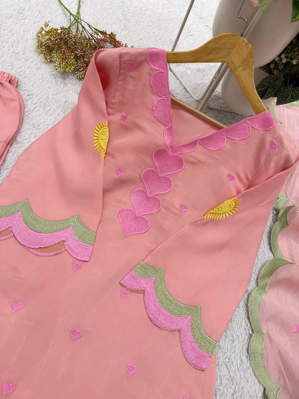 DESIGNER EMBROIDERED WORKED TOP SALWAAR WITH DUPATTA