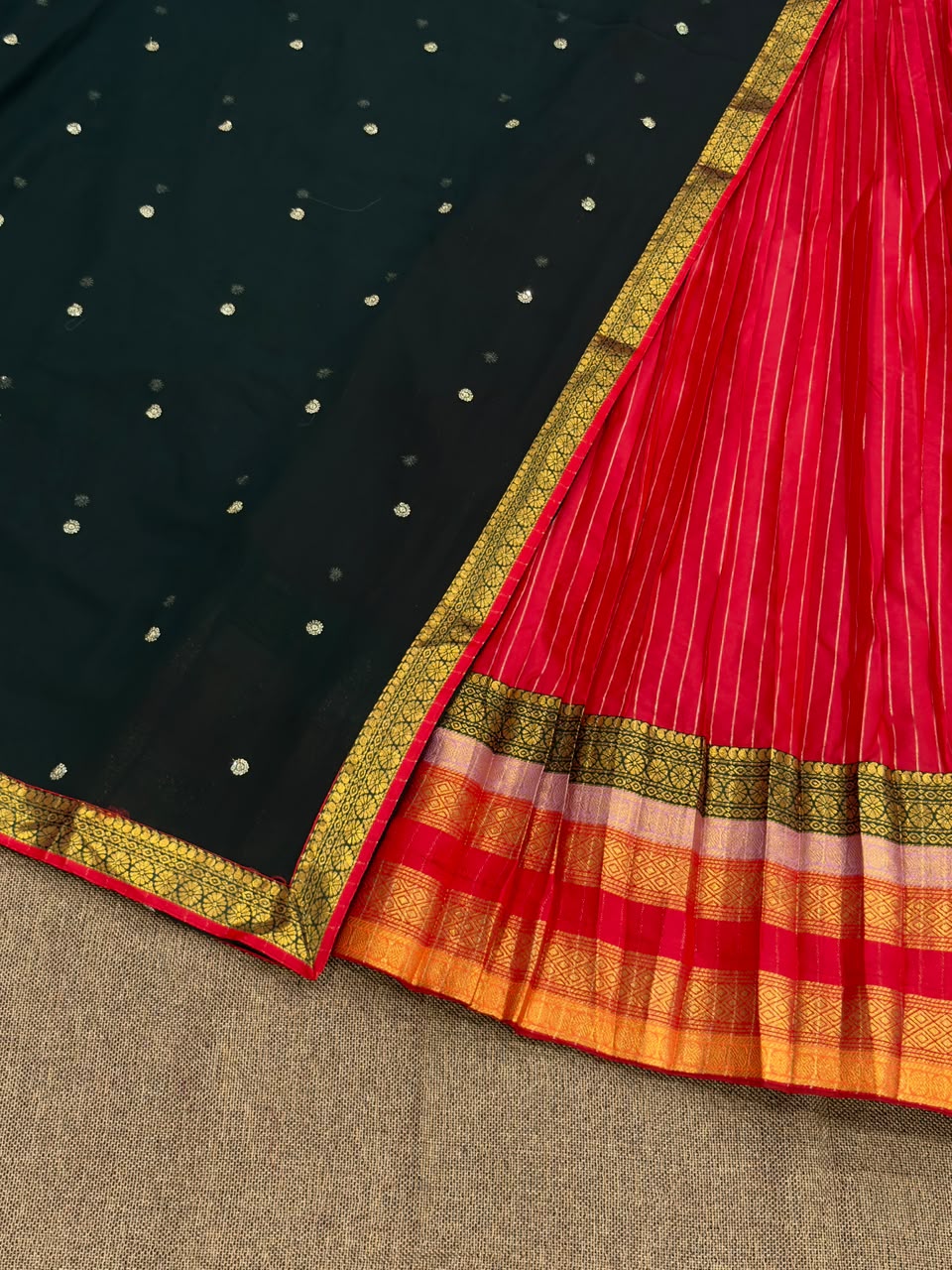 South Indian Soft Silk Half Saree Lehenga Choli Set