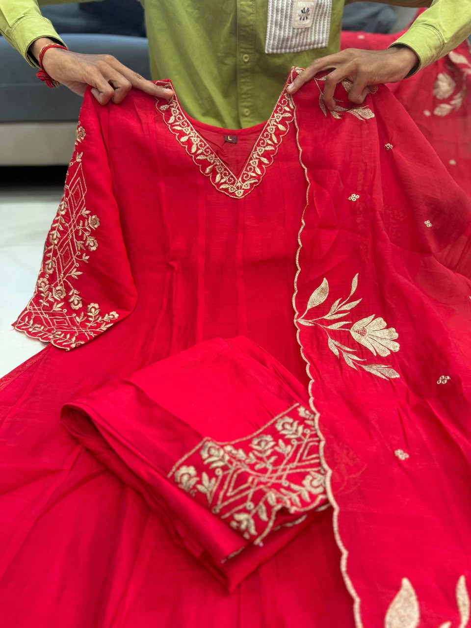 Premium Designer Anarkali Kurti Set – Elegant & Classy Look!