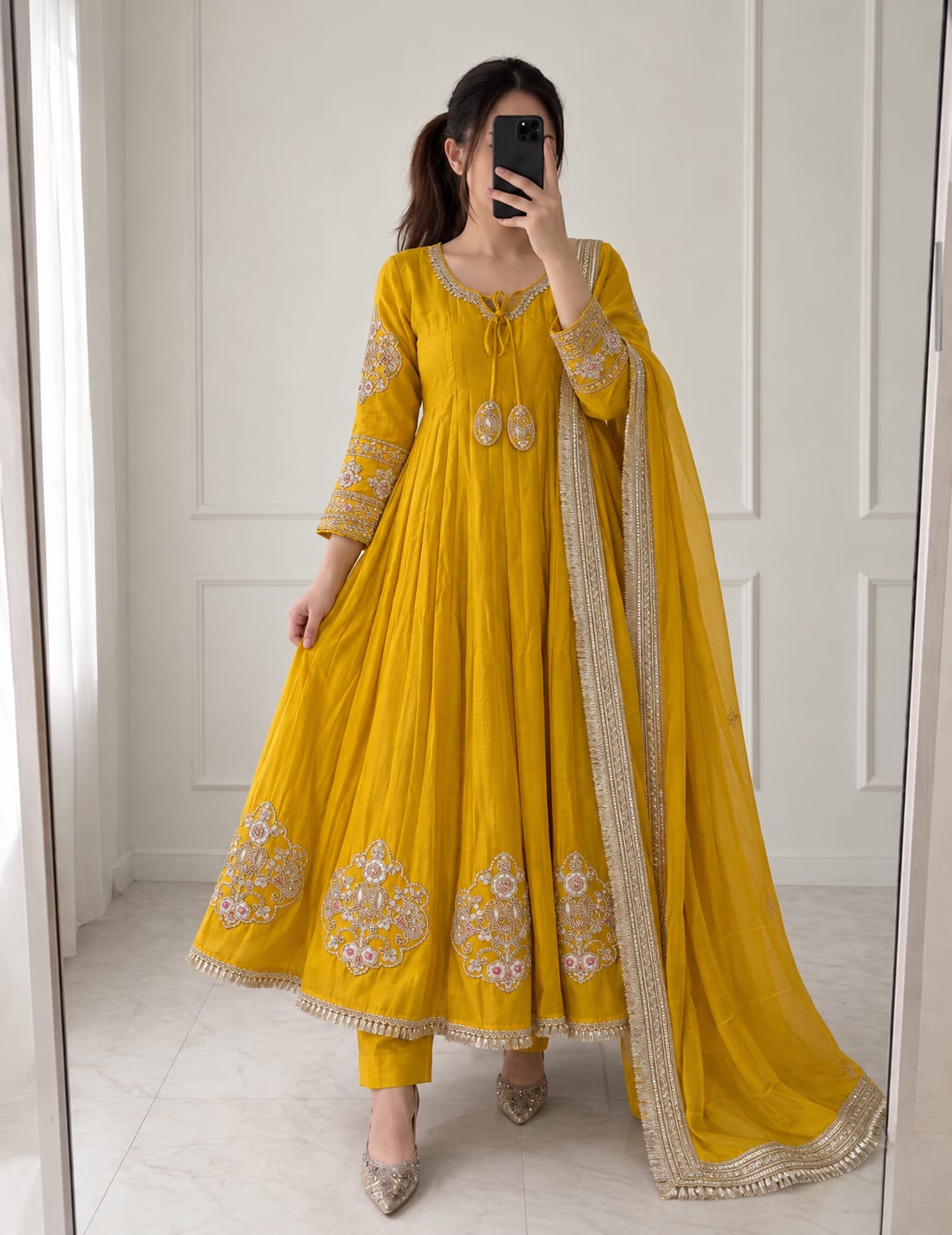 Premium Designer Anarkali Kurti Set