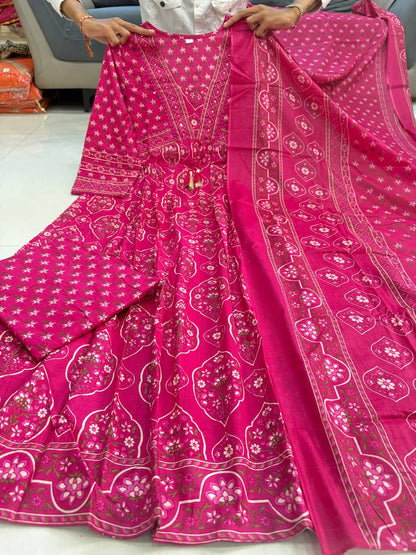 PURE COTTON 60 60 ANARKALI KURTI SET