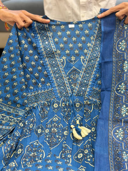 PURE COTTON 60 60 ANARKALI KURTI SET