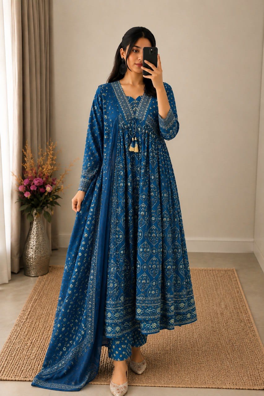 PURE COTTON 60 60 ANARKALI KURTI SET
