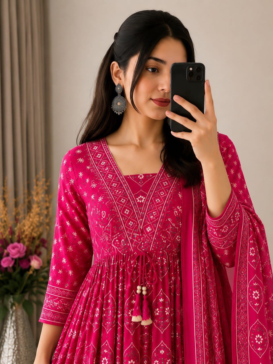 PURE COTTON 60 60 ANARKALI KURTI SET