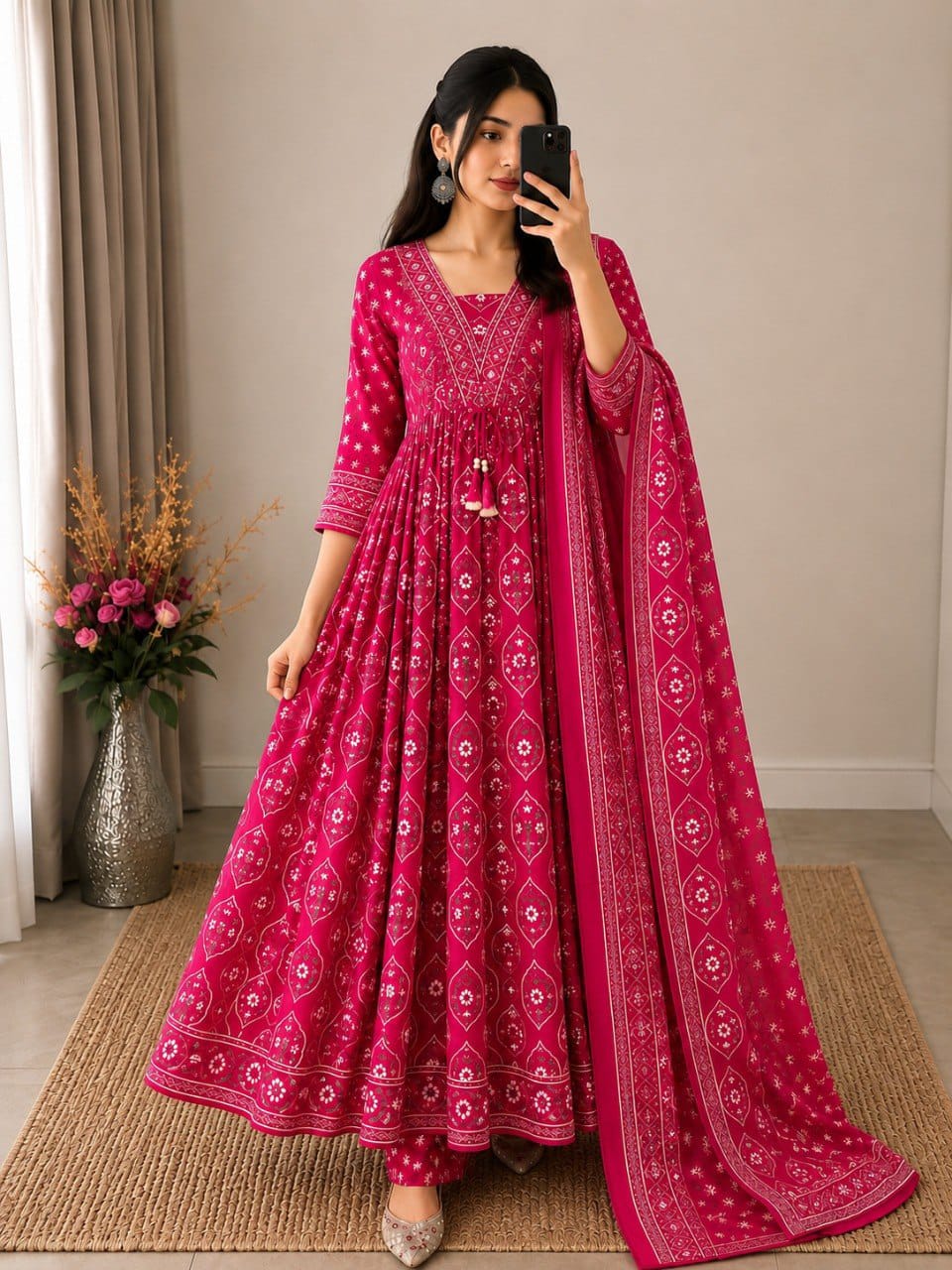 PURE COTTON 60 60 ANARKALI KURTI SET