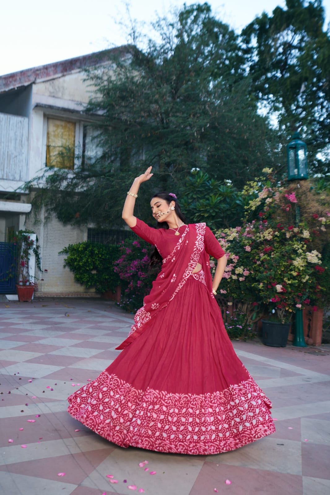 Rani Pink color Janmashtami Lehenga Choli - Gopidress
