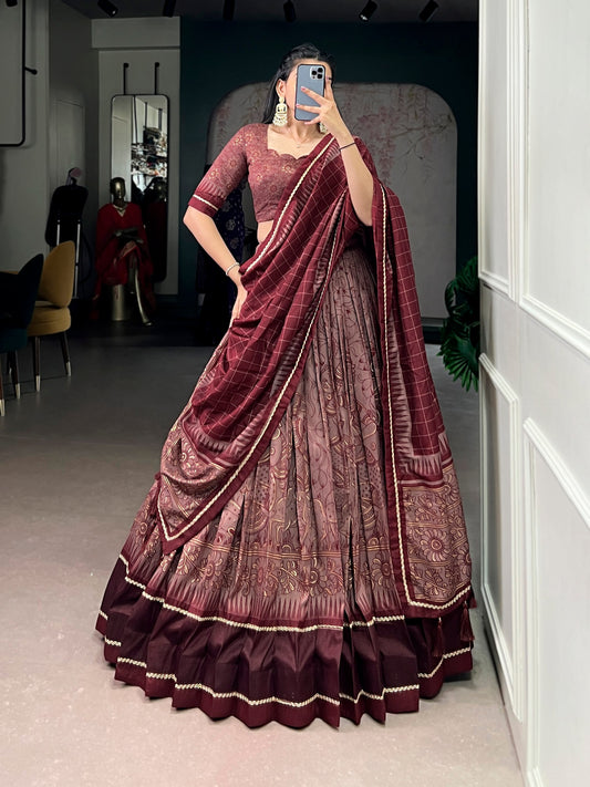 Designer Kalamkari Print Lehenga Choli