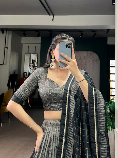 Designer Kalamkari Print Lehenga Choli