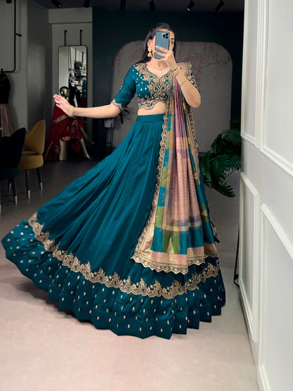 Vichitra silk Wedding Lehenga Choli