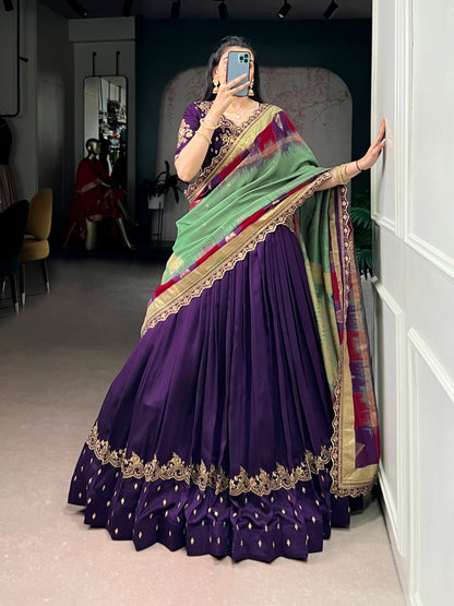 Vichitra silk Wedding Lehenga Choli