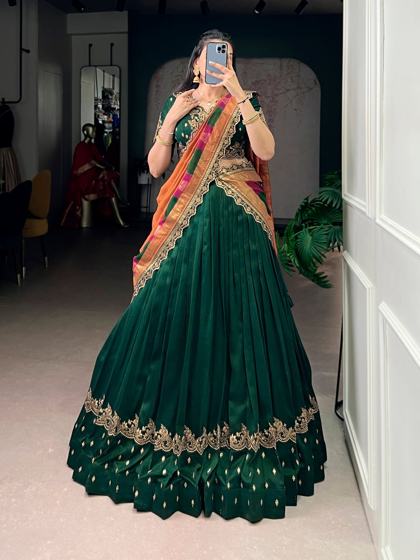 Vichitra silk Wedding Lehenga Choli