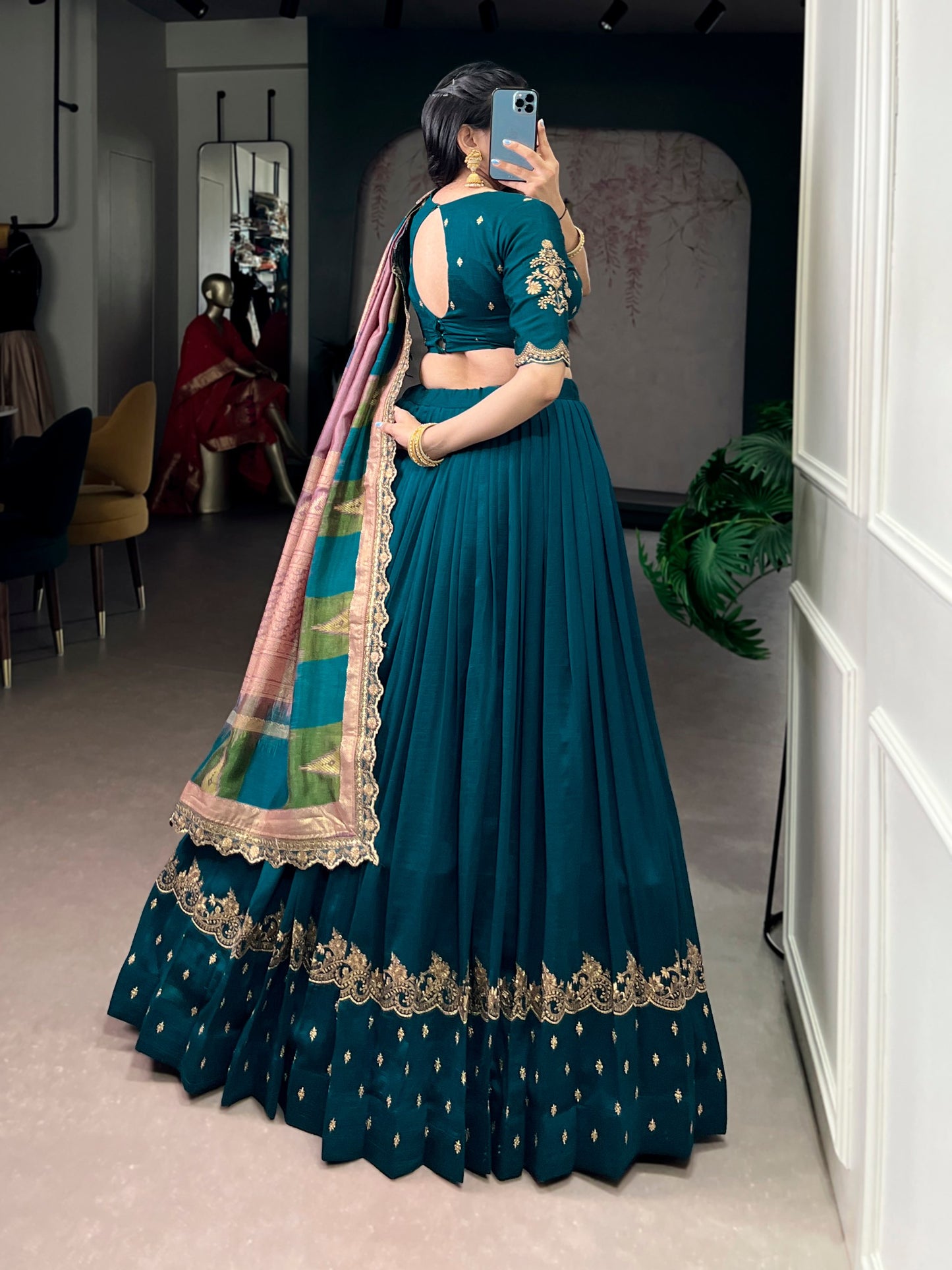 Vichitra silk Wedding Lehenga Choli