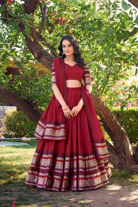 Zari Weaving Traditional Lehenga Choli