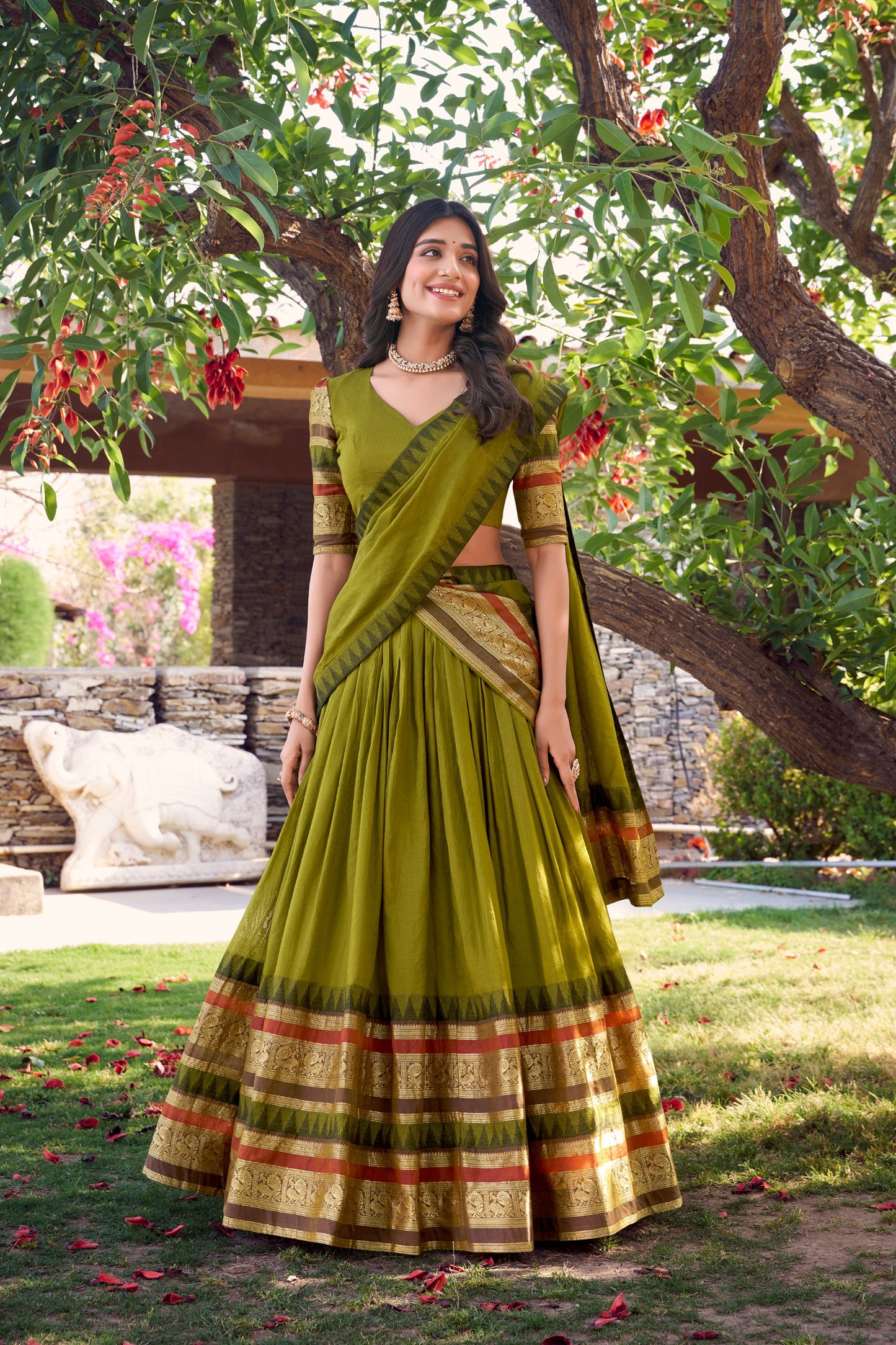 Zari Weaving Traditional Lehenga Choli
