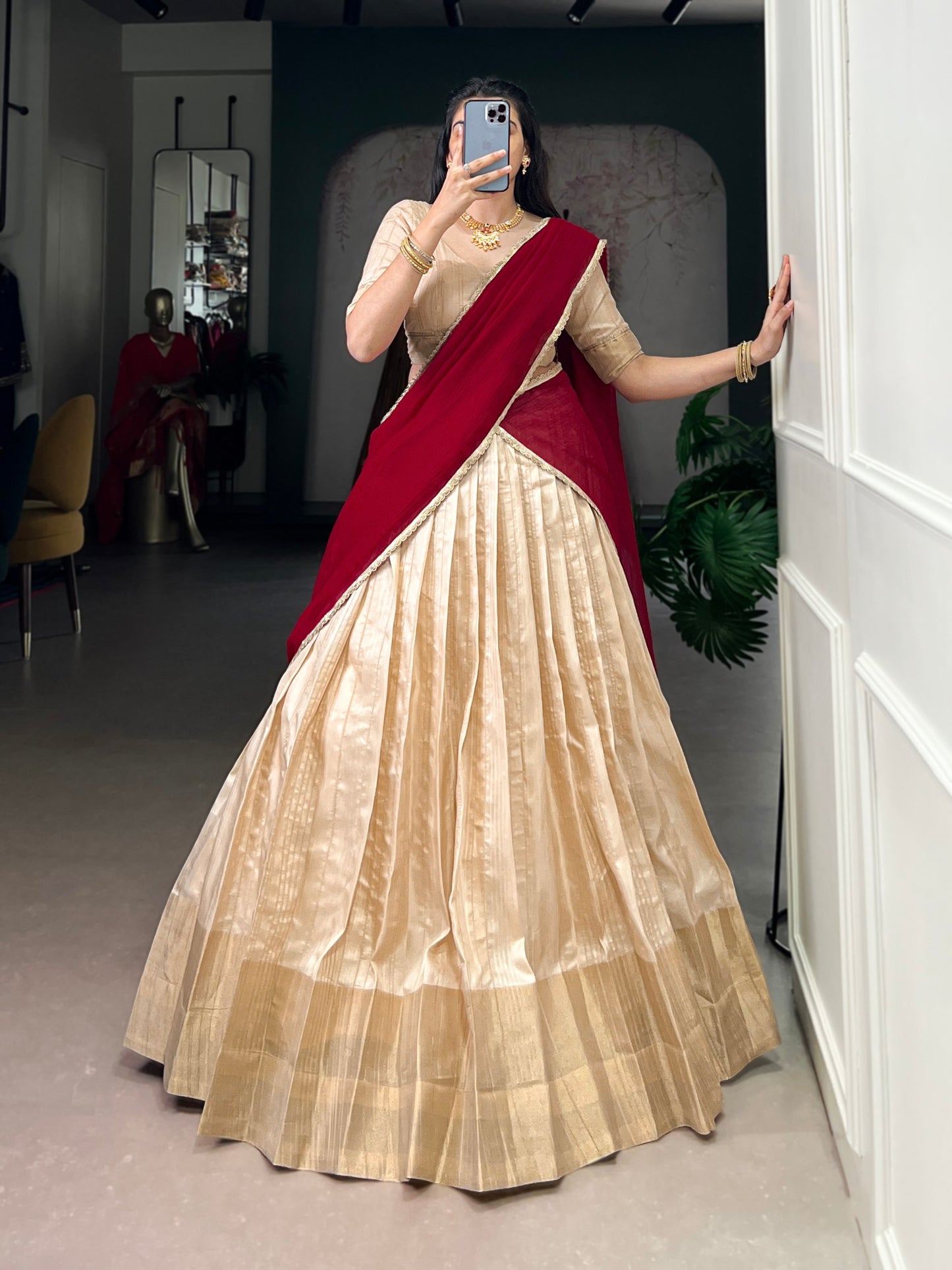 Zari Waving Lehenga Choli