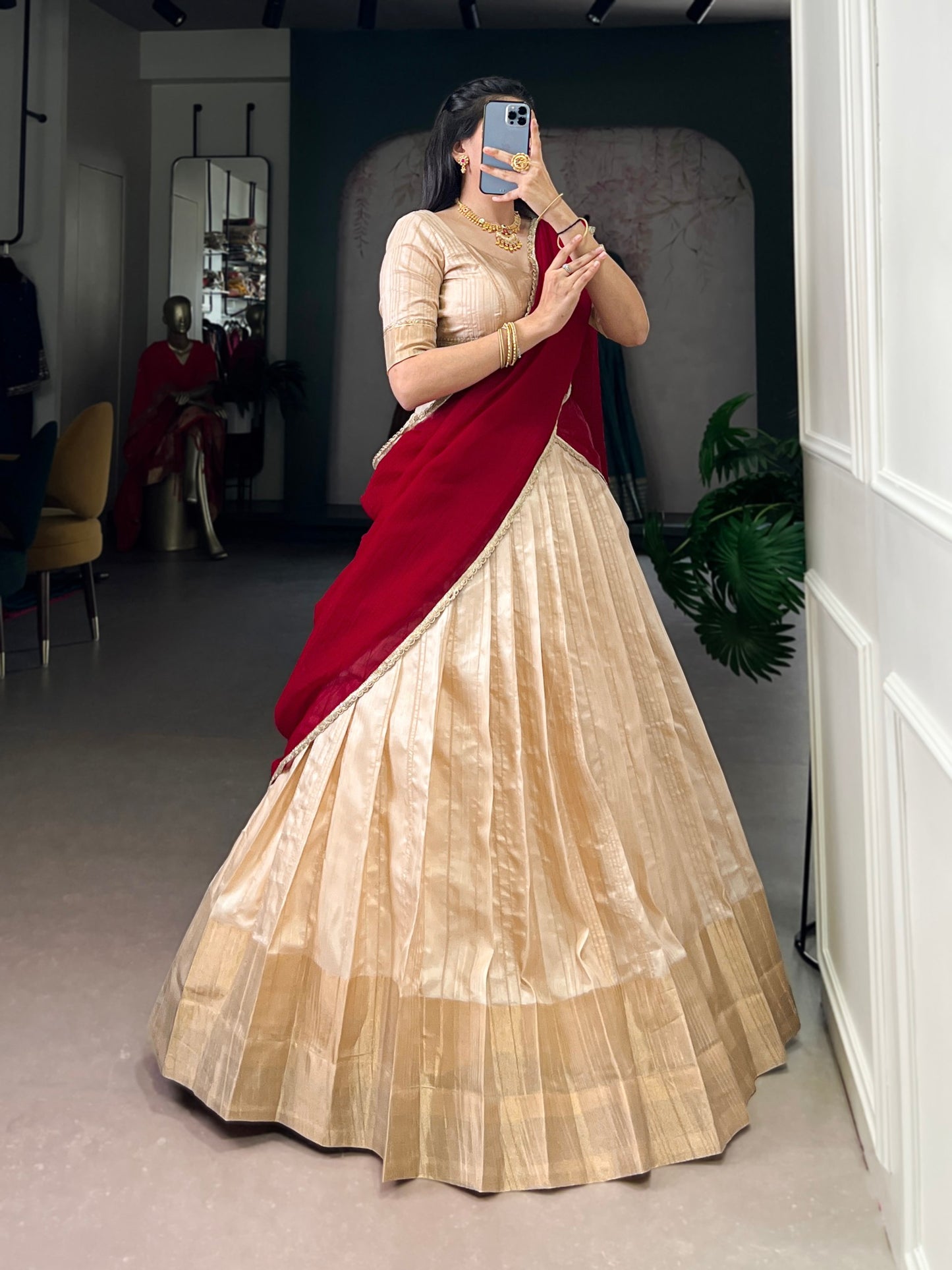 Zari Waving Lehenga Choli